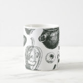 zwart-wit halloween patroon koffiemok (Center)