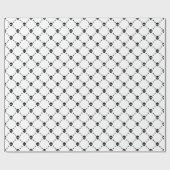 Zwart wit Halloween schedel Crossbones Print Cadeaupapier (Vlak)