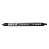 Zwart-wit Halloween Skull Pattern Monogram Zwarte Inkt Pen (Voorkant)