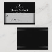 Zwart Wit Halloween Spider Trouwstoel Kaarten Plaatskaartje (Voorkant / Achterkant)