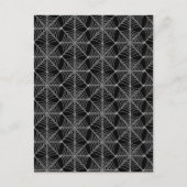 Zwart-wit Halloween Spider Webs Briefkaart (Voorkant)