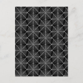 Zwart-wit Halloween Spider Webs Briefkaart