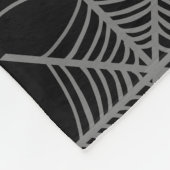 Zwart-wit Halloween Spider Webs Fleece Deken (Hoek)
