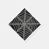 Zwart-wit Halloween Spider Webs Servet (Hoek)