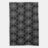 Zwart-wit Halloween Spider Webs Theedoek (Verticaal)