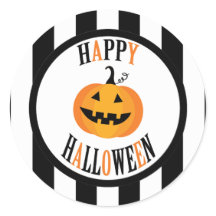 Zwart-wit Halloween Sticker