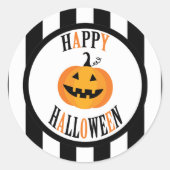 Zwart-wit Halloween Sticker (Voorkant)