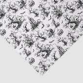 Zwart-wit Halloween Toile Tissuepapier (Detail)