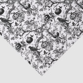 Zwart-wit Halloween Toile Tissuepapier (Detail)
