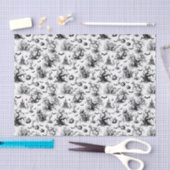 Zwart-wit Halloween Toile Tissuepapier (Craft)