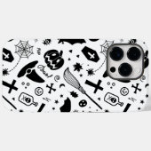 Zwart-wit Halloween traditionele spooky Case-Mate iPhone Case (Achterkant (horizontaal))