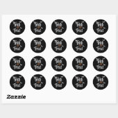 Zwart-wit Halloween Trick or treat Sticker (Vel)