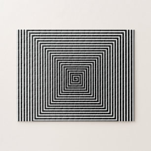 Zwart-wit Hallway Vortex Optische verlichting Legpuzzel