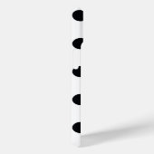 Zwart Wit Halve Kleur Split Inverse Polka Dots Case-Mate iPhone Case (Achterkant / Rechts)