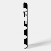 Zwart Wit Halve Kleur Split Inverse Polka Dots Case-Mate iPhone Case (Achterkant / Links)