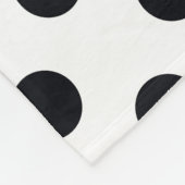 Zwart Wit Halve Kleur Split Inverse Polka Dots Fleece Deken (Hoek)