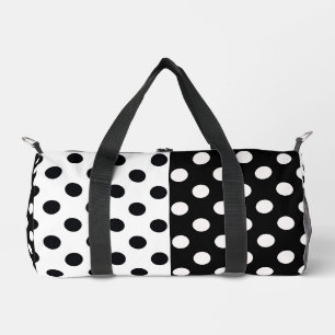 Zwart Wit Halve Kleur Split Inverse Polka Dots Plunjezak