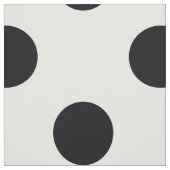 Zwart Wit Halve Kleur Split Inverse Polka Dots Stof (Swatch)