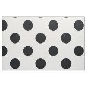 Zwart Wit Halve Kleur Split Inverse Polka Dots Stof (Fat Quarter)