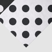Zwart Wit Halve Kleur Split Inverse Polka Dots Tissuepapier (Detail)