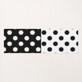 Zwart Wit Halve Kleur Split Inverse Polka Dots Yogamat (Achterkant (horizontaal))