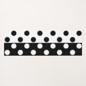 Zwart Wit Halve Kleur Split Inverse Polka Dots Yogamat (Achterkant (horizontaal))