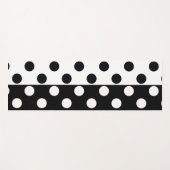 Zwart Wit Halve Kleur Split Inverse Polka Dots Yogamat (Voorkant (horizontaal))