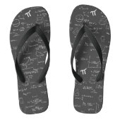 Zwart Wit Hand Geschreven Wiskunde Formula Graphic Teenslippers (Voetbed)