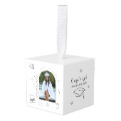 Zwart Wit Hand Getrokken Afstuderen Fotoblok Decoratie (Voorkant hoekig)