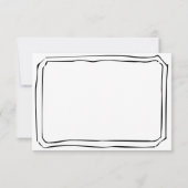 Zwart-wit Hand getrokken eenvoudige bruiloft RSVP Kaartje (Achterkant)