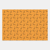 Zwart-wit Hand getrokken Skelet Halloween Inpakpapier Vel (Voorkant 3)