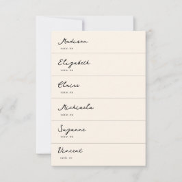 Zwart-wit Hand Getrokken Trouwplaats Kaart DIY