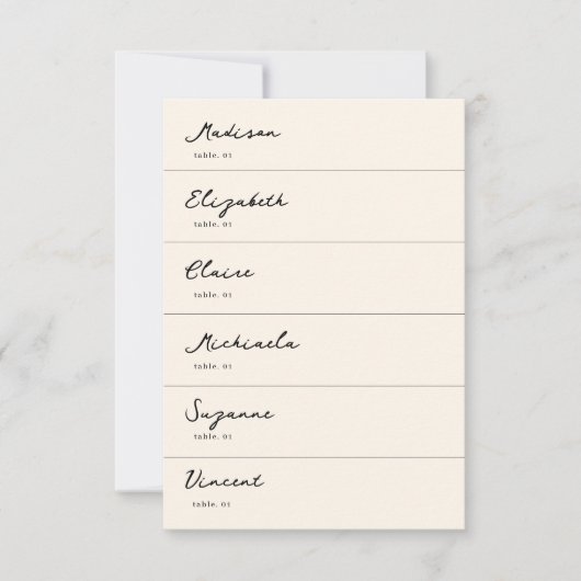 Zwart-wit Hand Getrokken Trouwplaats Kaart DIY (Voorkant)