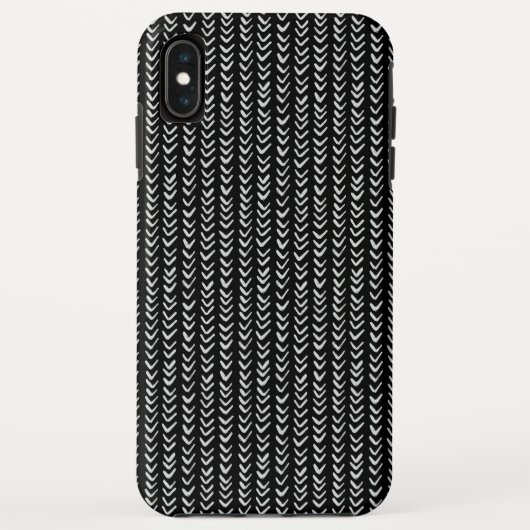 Zwart-wit Hand getrokken visgraat Case-Mate iPhone Case (Achterkant)