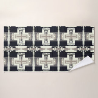 Zwart-wit handdoekenset met inheemse Amerikaanse o Bad Handdoek