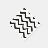 Zwart-wit handgeschreven Chevron Pattern Servetten (Hoek)