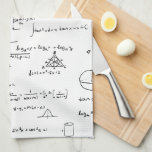 Zwart Wit Handgeschreven Wiskunde Formules Vergeli Theedoek<br><div class="desc">Eenvoudige en elegante zwart-wit wiskunde patroon keukenhanddoek. Geïllustreerd en ontworpen door Patricia Alvarez.</div>