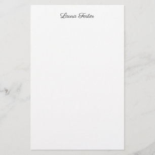 Zwart Wit Handgeschrift Elegant Minimalistisch Naa Briefpapier