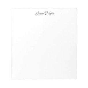 Zwart Wit Handgeschrift Elegant Minimalistisch Naa Notitieblok