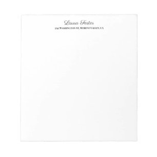 Zwart Wit Handgeschrift Elegant Minimalistisch Sti Notitieblok