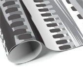 Zwart-wit handgetekend patroon cadeaupapier (Rol Hoek)