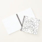 Zwart wit handgetekend schets - Groot strakkerblad Notitieboek (Binnen)