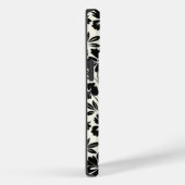 Zwart-wit handgetekende bloemen Case-Mate iPhone case (Achterkant / Rechts)