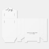 Zwart-wit Handlettering Script Trouwen Bedankdoosjes (Ongevouwen)