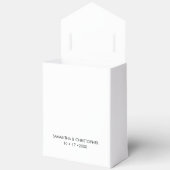 Zwart-wit Handlettering Script Trouwen Bedankdoosjes (Open)