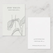 Zwart wit handpalm laffy ketch hair clip display visitekaartje (Voorkant / Achterkant)