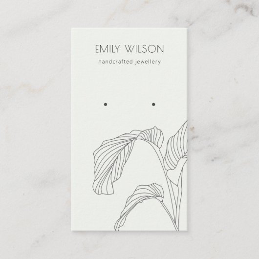 Zwart wit handpalm laffy-kettingbeeldscherm visitekaartje (Voorkant)