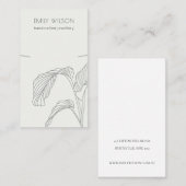 Zwart wit handpalm Schetsenbord Ketting beeldscher Visitekaartje (Voorkant / Achterkant)