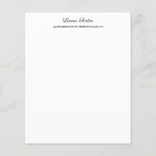 Zwart Wit Handschrift Elegant Minimalistisch Stijl (Voorkant)