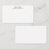 Zwart Wit Handschrift Elegant Minimalistisch Stijl Notitiekaartje (Voorkant / Achterkant)